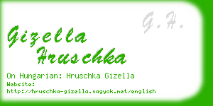 gizella hruschka business card